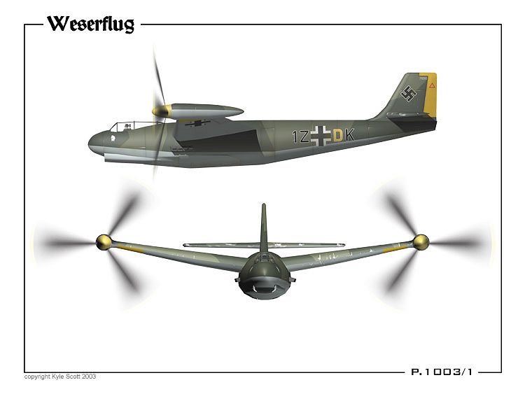 German Secret Weapons Wesserflug We. P1003/1 VTOL